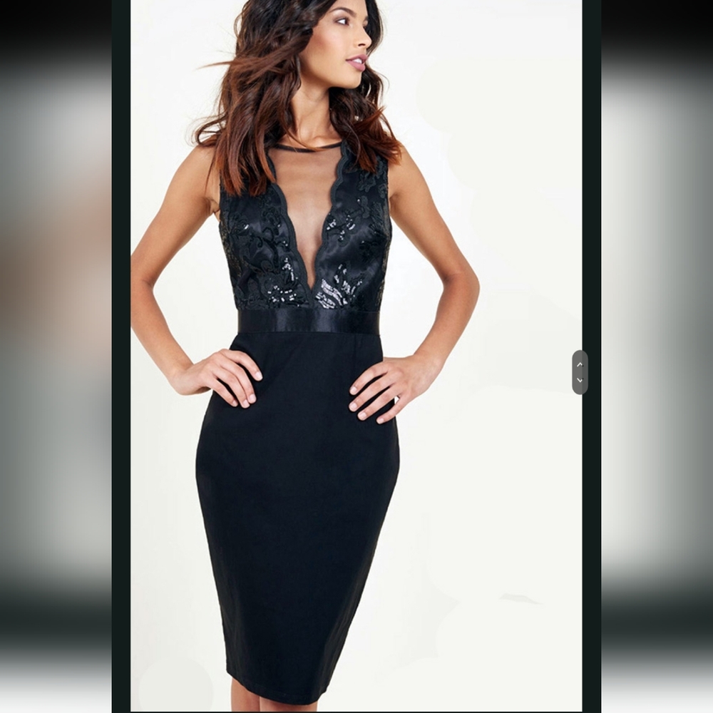 Elegant Black Midi Dress